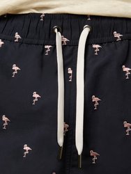 Charles 7" Swim Trunk - Deep Navy Pink