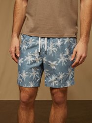 Charles 7" Swim Trunks - Faded Blue Multi