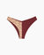 Chiara Colorblock Tricot Bikini Bottom - Tiger Lines Rust