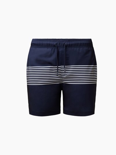 Onia Comfort Lined Swim Trunk - Deep Navy White product