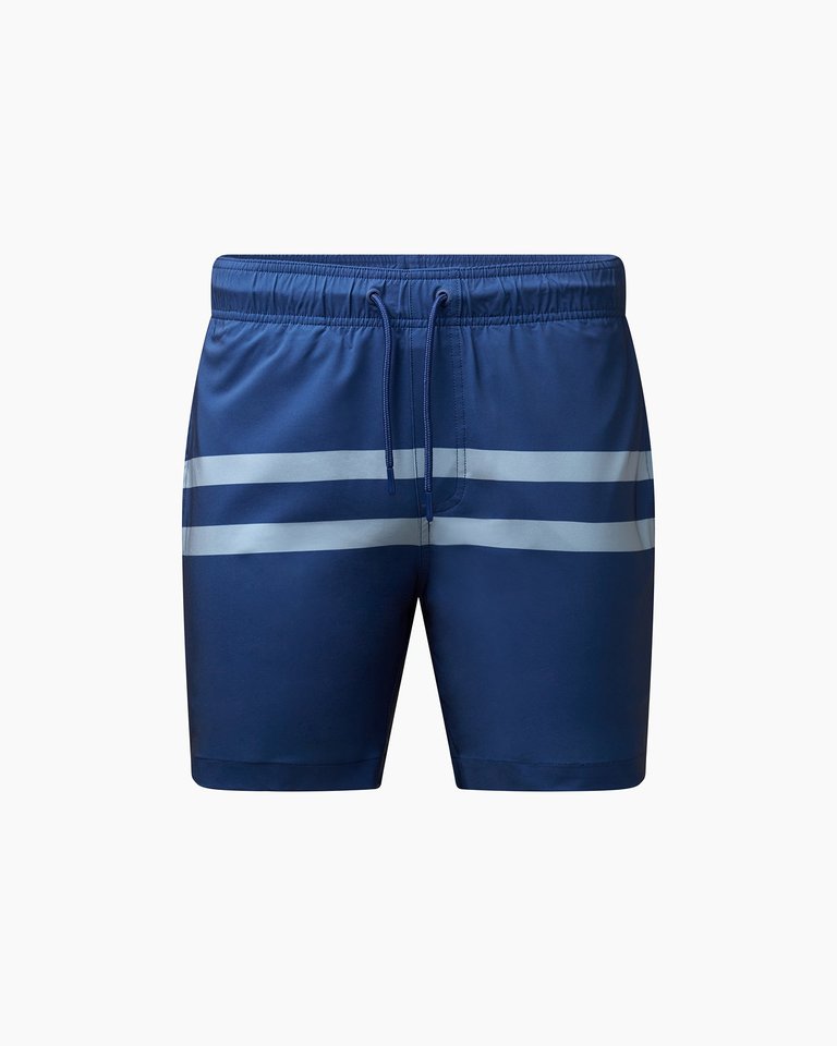 Comfort Lined Swim Trunk - Vintage Navy Light Blue - Vintage Navy Light Blue