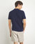 Cotton Textured Knit Polo -  Deep Navy