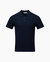 Cotton Textured Knit Polo -  Deep Navy - Deep Navy