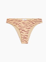 Daisy Tiger Lines Bikini Bottom - Hazelnut
