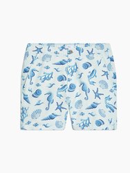 Elastic Calder 6" Swim Trunks - Aquatic Life