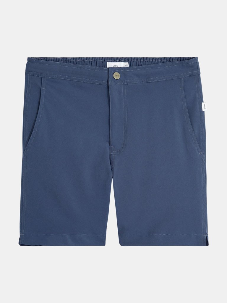 Elastic Calder 7.5" Denim Indigo Swim Trunks - Denim