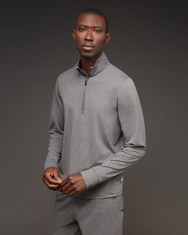 Everyday Half Zip Sweatshirt - Dark Heather Grey