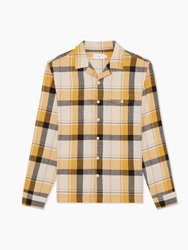 Flannel Convertible Shirt - Apricot Plaid