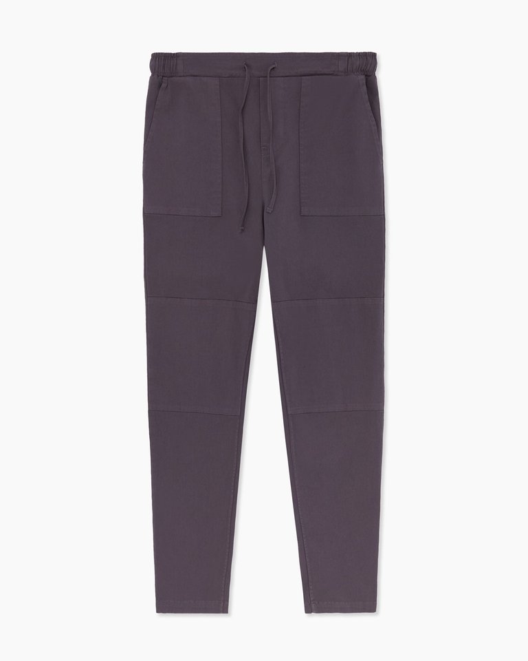 Garment Dye Elastic Chino Pant - Charcoal