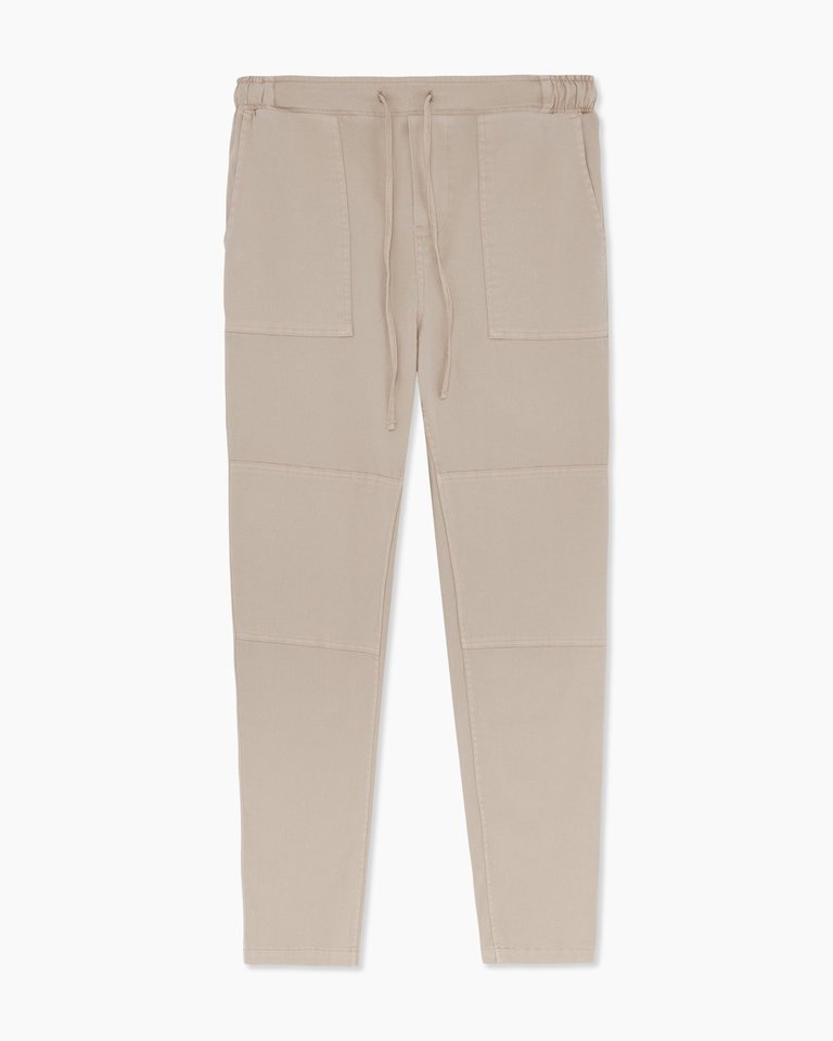 Garment Dye Elastic Chino Pant - Stone