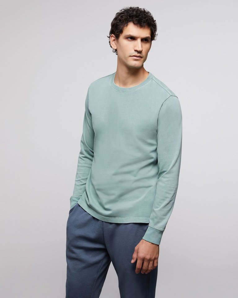 Garment Dye Long Sleeve Jersey Shirt - Sea Moss