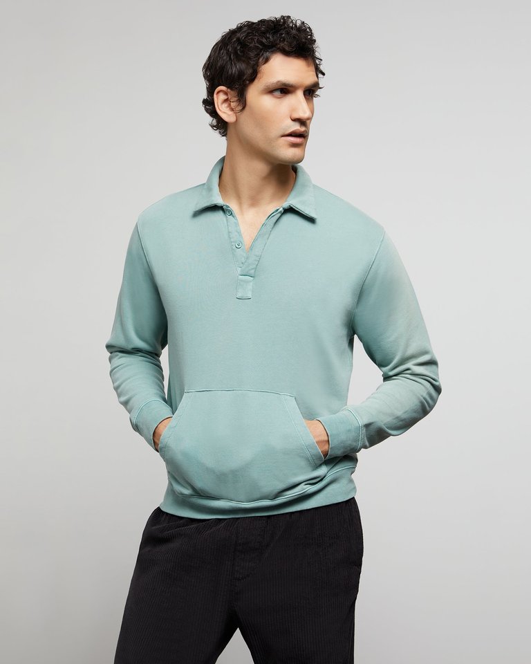Garment Dye Polo Pullover