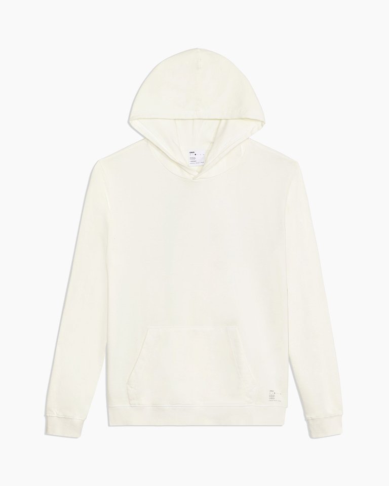 Garment Dye Pullover Hoodie - White