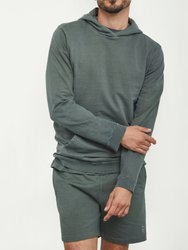 Garment Dye Terry Pull Over Hoodie