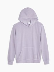 Garment Dye Terry Pullover Hoodie - Lilac