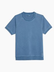 Garment Dye Terry Short Sleeve Sweatshirt - Moonlight