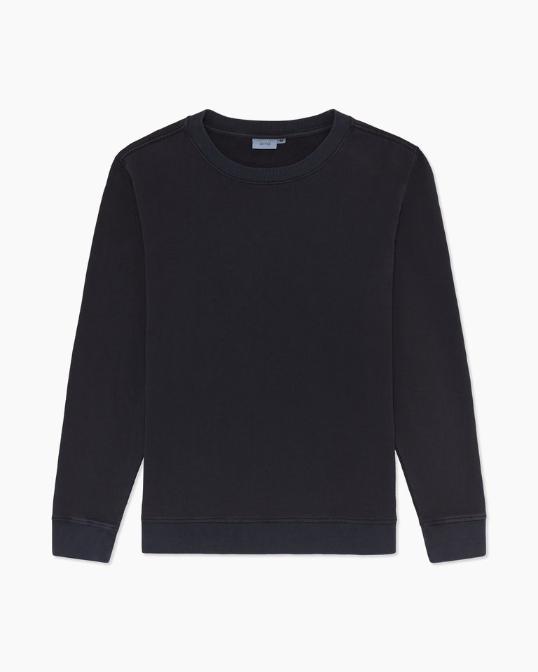 Garment Dye Terry Sweatshirt - Black