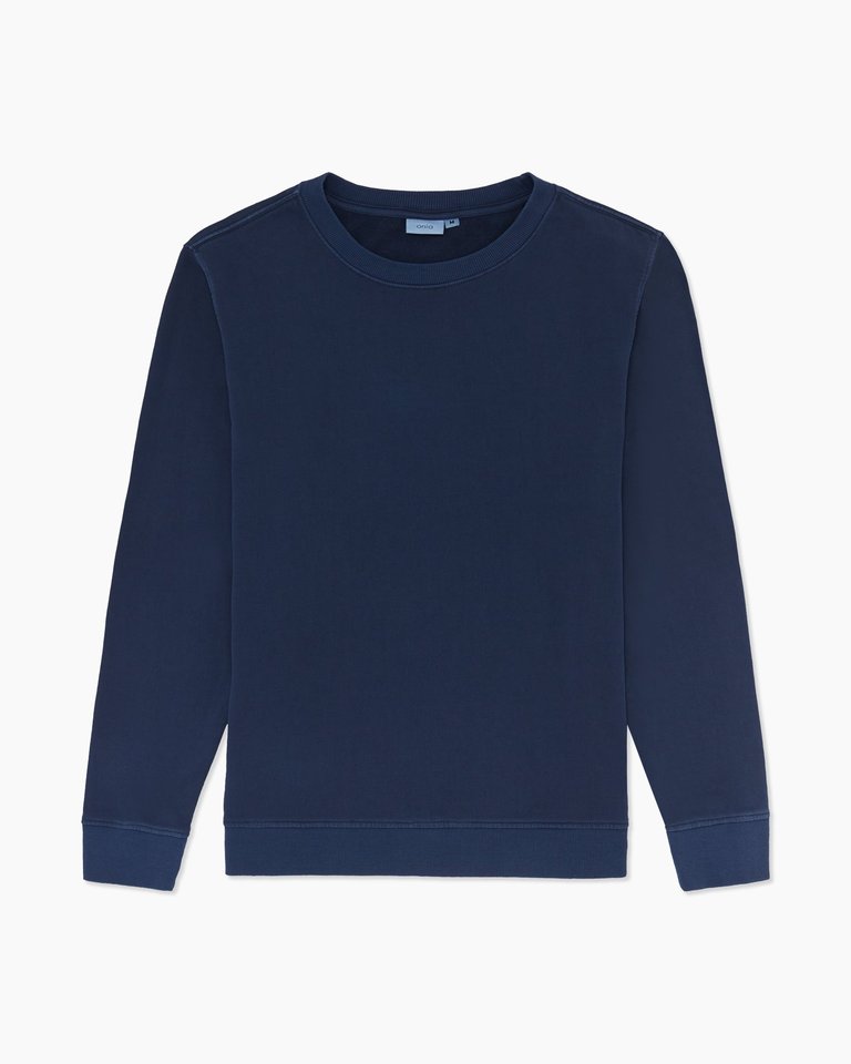 Garment Dye Terry Sweatshirt - Deep Navy