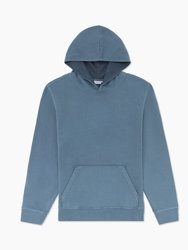 Garment Dye Waffle Lined Hoodie - Stormy Blue