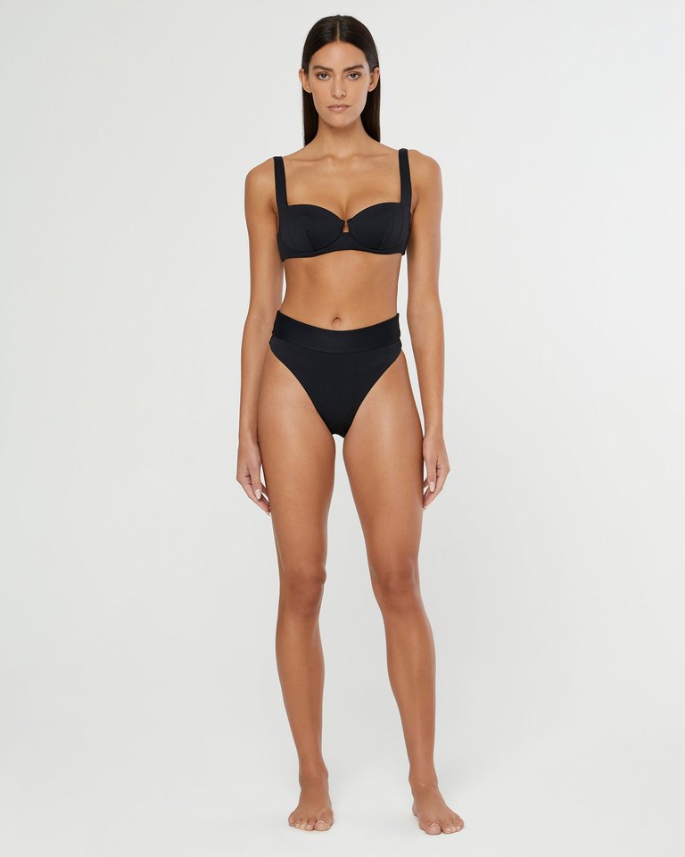 Ivy Bikini Bottom - Black - Black