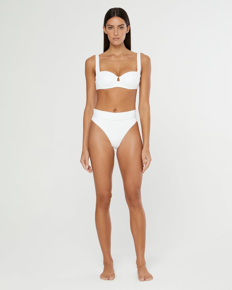 Ivy Bikini Bottom - White - White