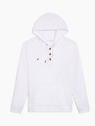 Knit Half Button Hoodie