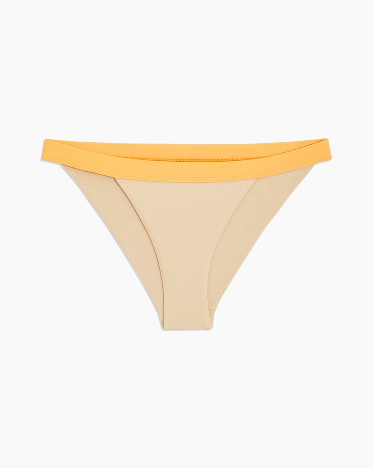 Leila Tricot Bikini Bottom - Tan Papaya
