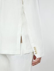 Linen Blazer - White