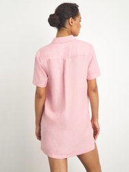 Linen Button Down Shirtdress - Rosette