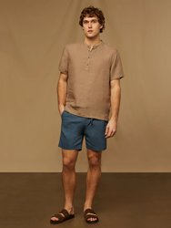 Linen Home Short Sleeve Henley Shirt