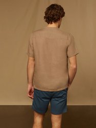 Linen Home Short Sleeve Henley Shirt