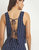 Linen Open Back Tank - Deep Navy/White Double Pinstripe