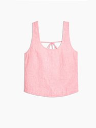 Linen Open Back Tank - Rosette - Rosette