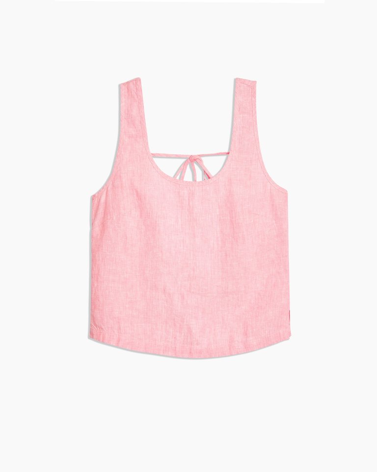 Linen Open Back Tank - Rosette - Rosette