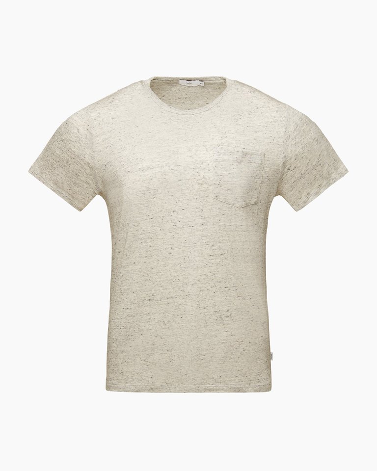 Linen Short Sleeve Pocket Tee - Heather Grey - Heather Grey