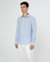 Linen Slim Fit Shirt - Oxford Blue