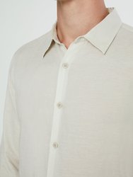 Linen Slim Fit Shirt - Tan