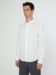 Linen Slim Fit Shirt - White