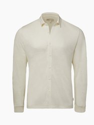 Long Sleeve Dylan Linen Shirt - White