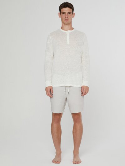 Onia Long Sleeve Linen Henley - White product