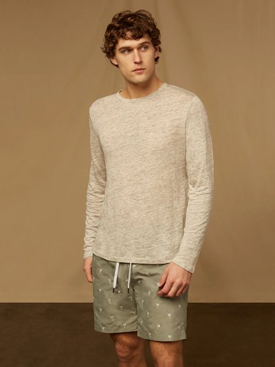 Onia Long Sleeve Linen Tee - Heather Grey product