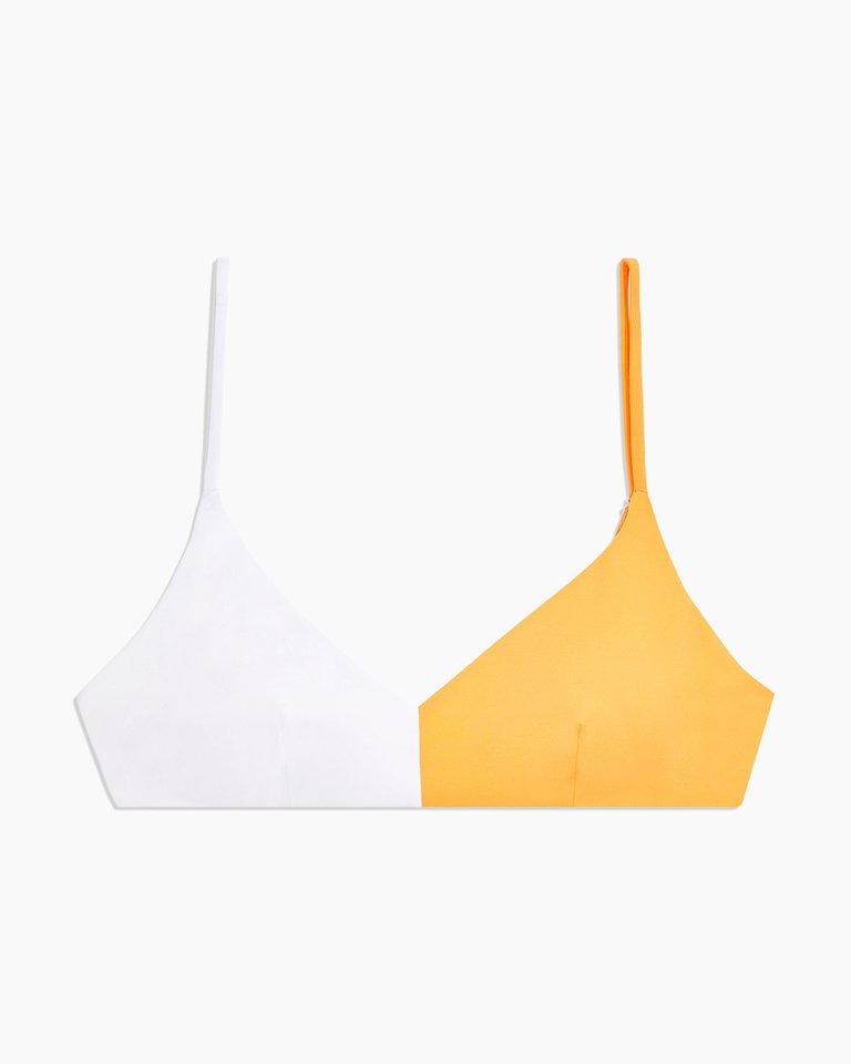 Loren Tricot Bikini Top - White Papaya