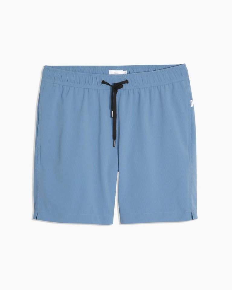 Men Charles 7" Swim Trunks In Insignia Blue Moonlight Micro Stripe - Insignia Blue Moonlight Micro Stripe