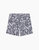 Men Elastic Calder 6" Swim Trunks In Navy/white Botanic Silhouettes