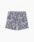 Men Elastic Calder 6" Swim Trunks In Navy/white Botanic Silhouettes