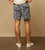 Men Elastic Calder 6" Swim Trunks In Navy/white Botanic Silhouettes