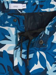 Men Elastic Calder 6" Swim Trunks In Zog Blue Combo