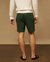 Men Stretch Linen Traveler Short In Forest Green