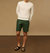 Men Stretch Linen Traveler Short In Forest Green