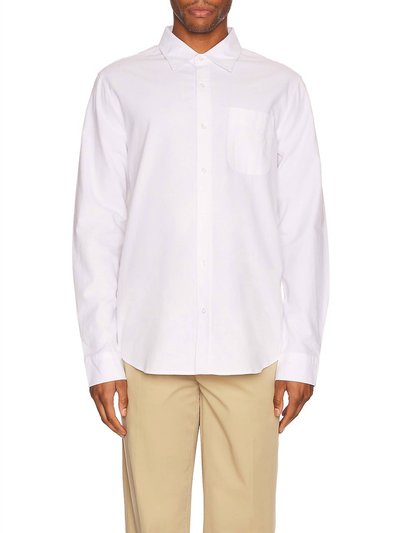 Onia Men Washed Oxford Long Sleeve Shirt In White product